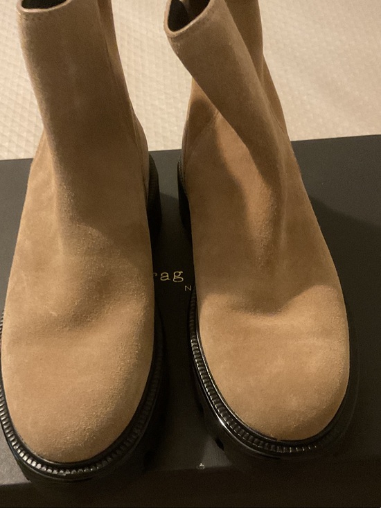 rag & bone Shoes - rag & bone Tan Suede Chelsea Ankle Boots
